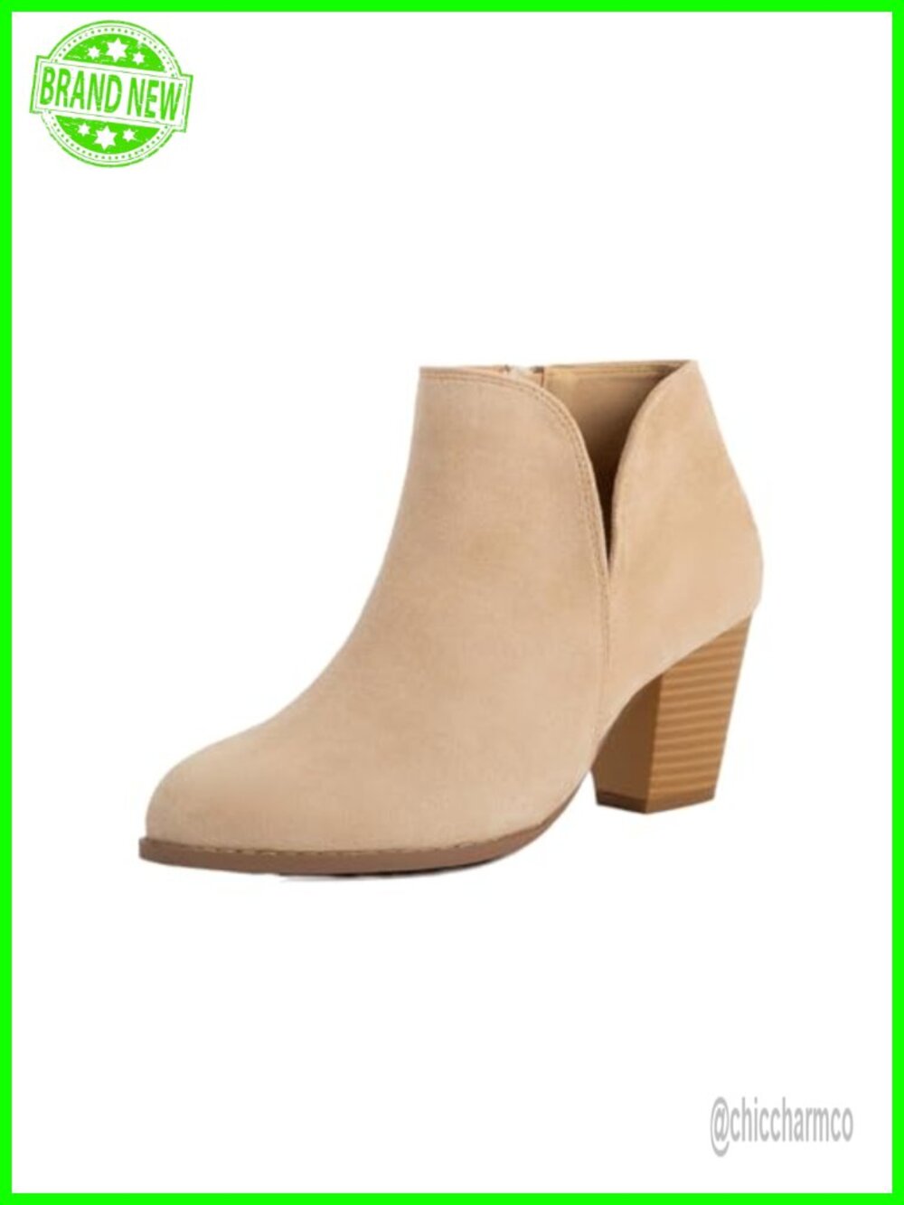 Women's Pointed Toe Ankle Boots Side Zipper Chunky Block Heel Casual Office